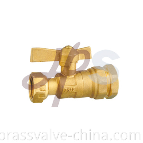 Straight Type Brass Lockable Ball Valve Hb42